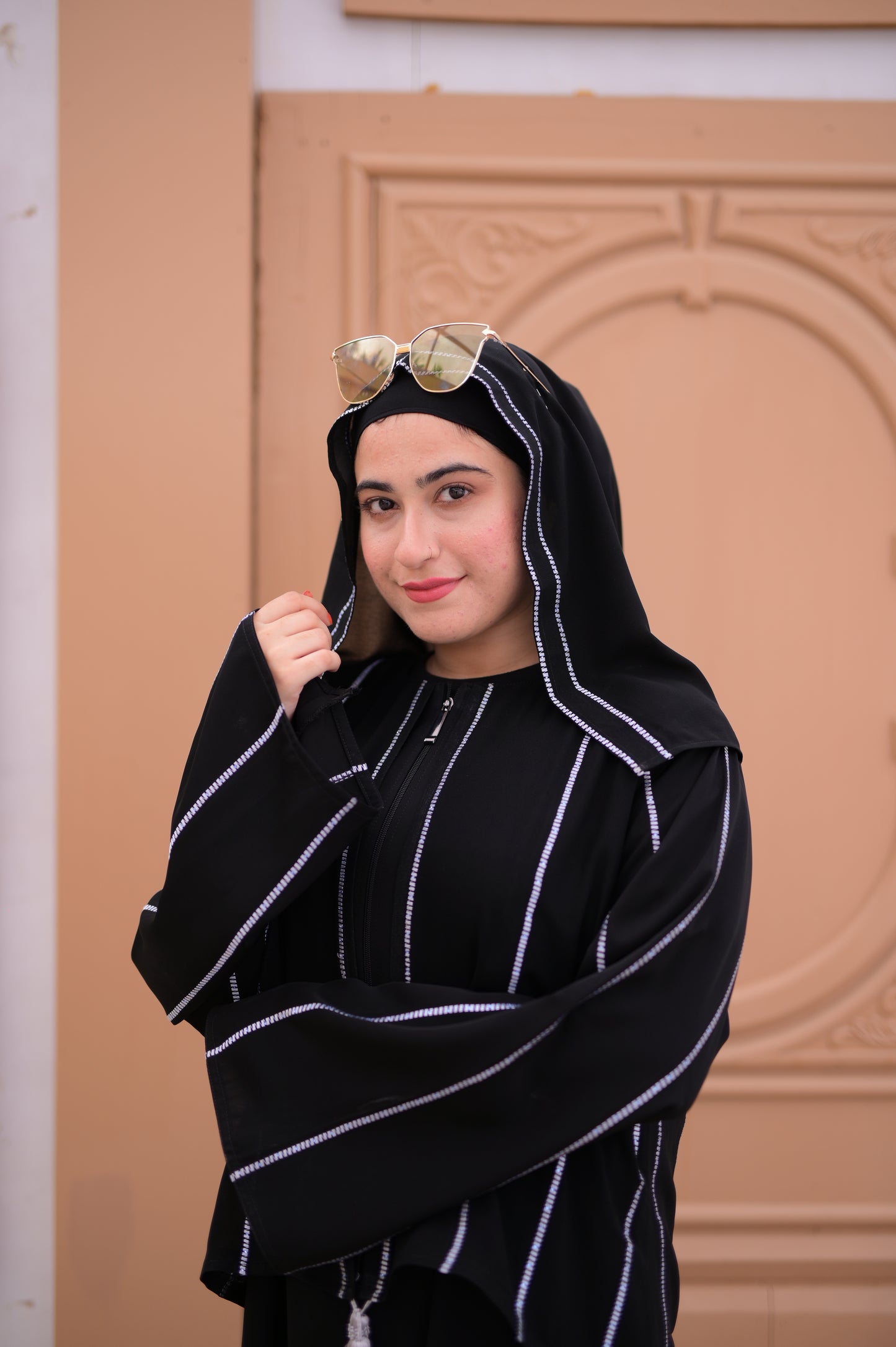 Short Jacket Zipper Abaya