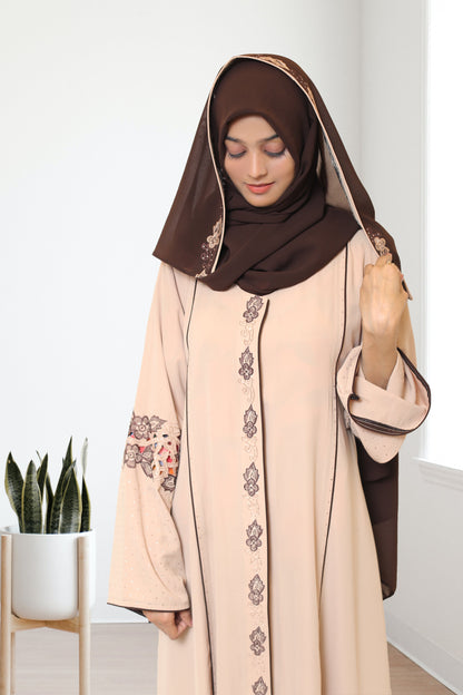 Cut Work Embroided Maxi Abaya