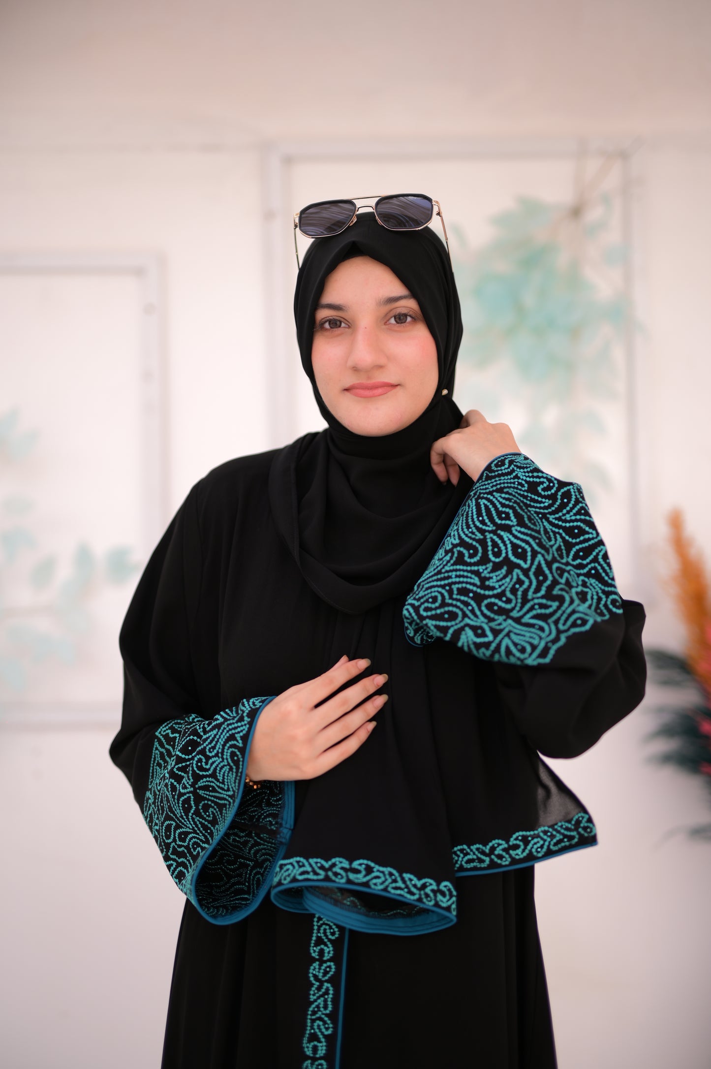 Digital Umbrella Sleeves Abaya