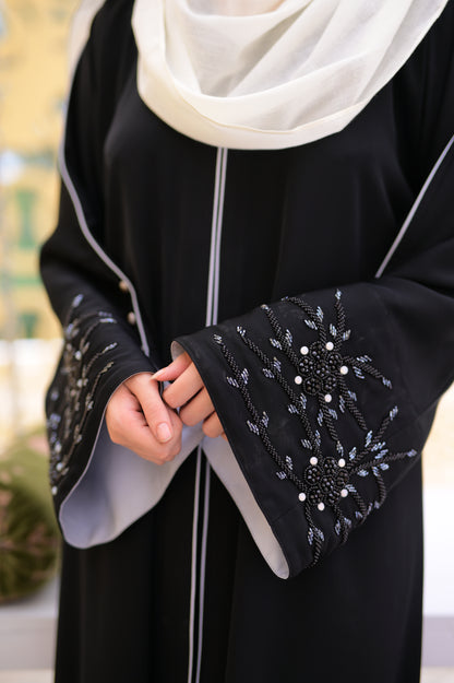 Dubai Style Hand work on Sleeves Abaya