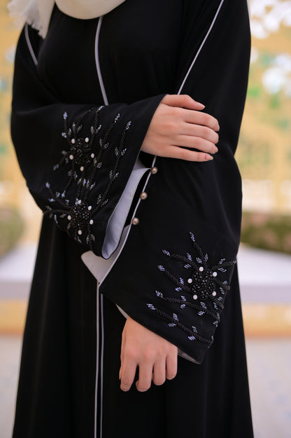 Dubai Style Hand work on Sleeves Abaya