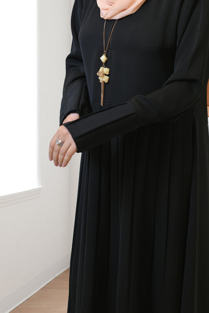 Flary Cut & Pleated Modest Abaya