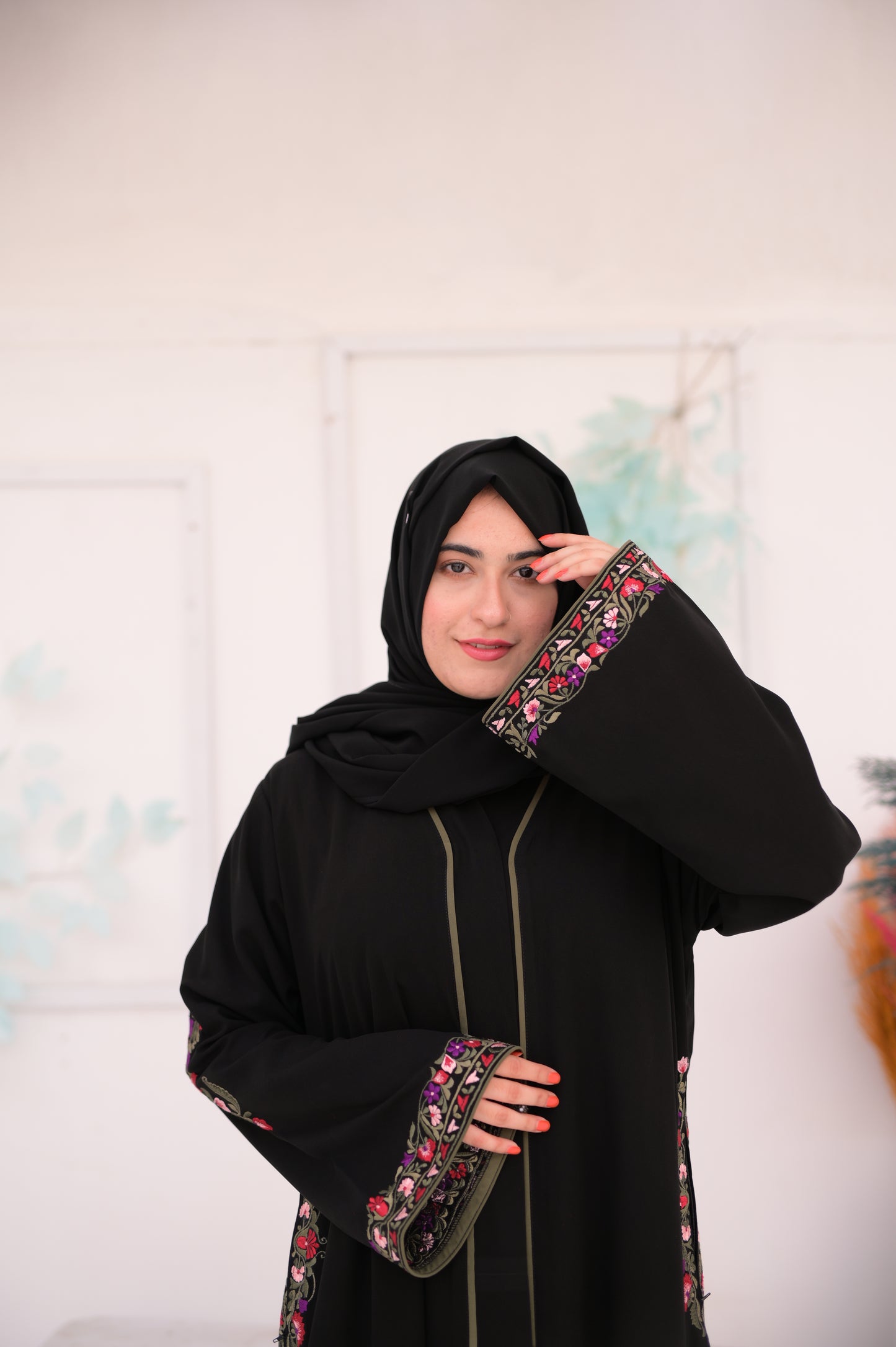 Multi Colored Embroidery Abaya