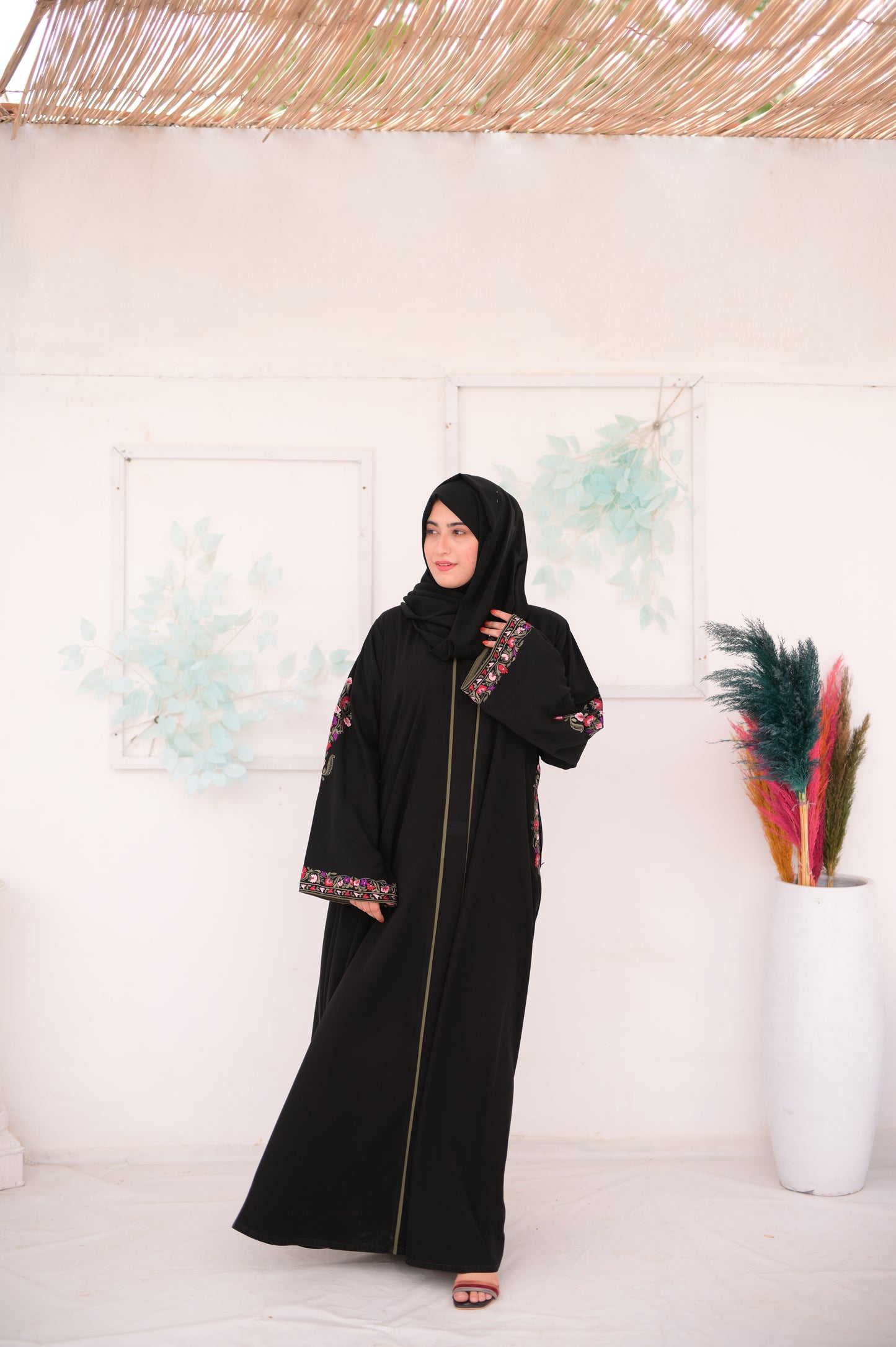 Multi Colored Embroidery Abaya