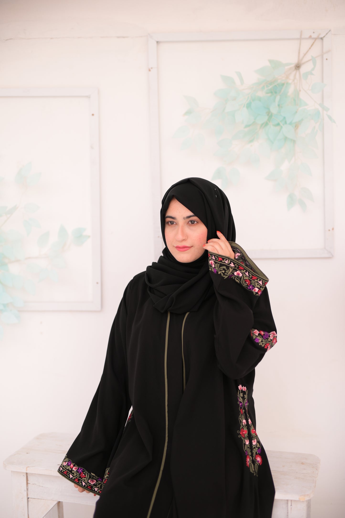 Multi Colored Embroidery Abaya