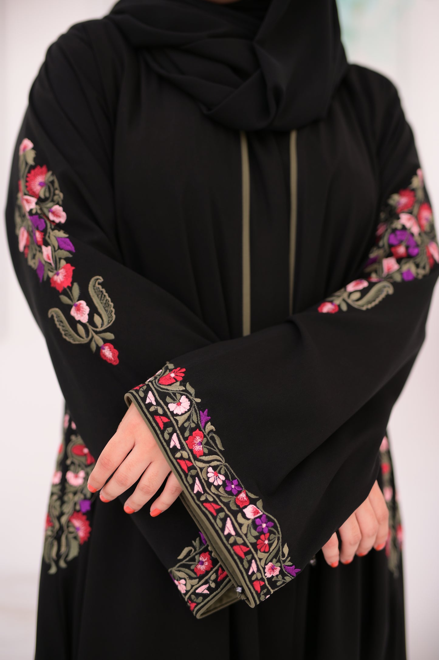 Multi Colored Embroidery Abaya
