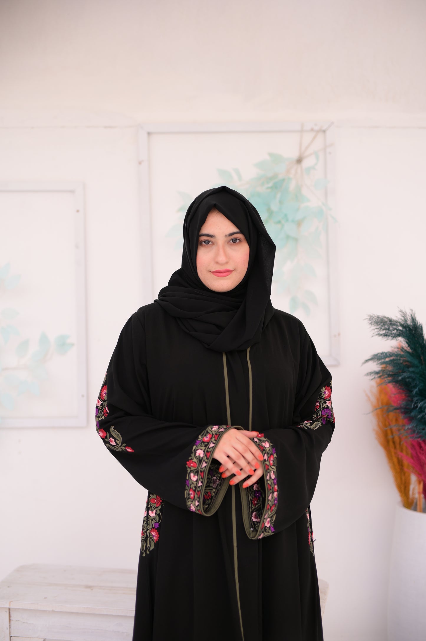 Multi Colored Embroidery Abaya