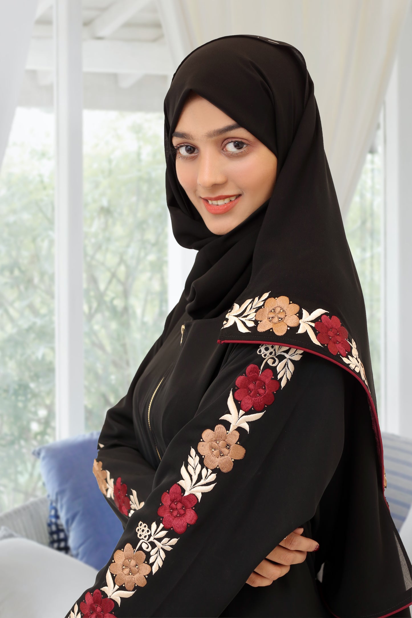 Multi Floral Maxi Abaya