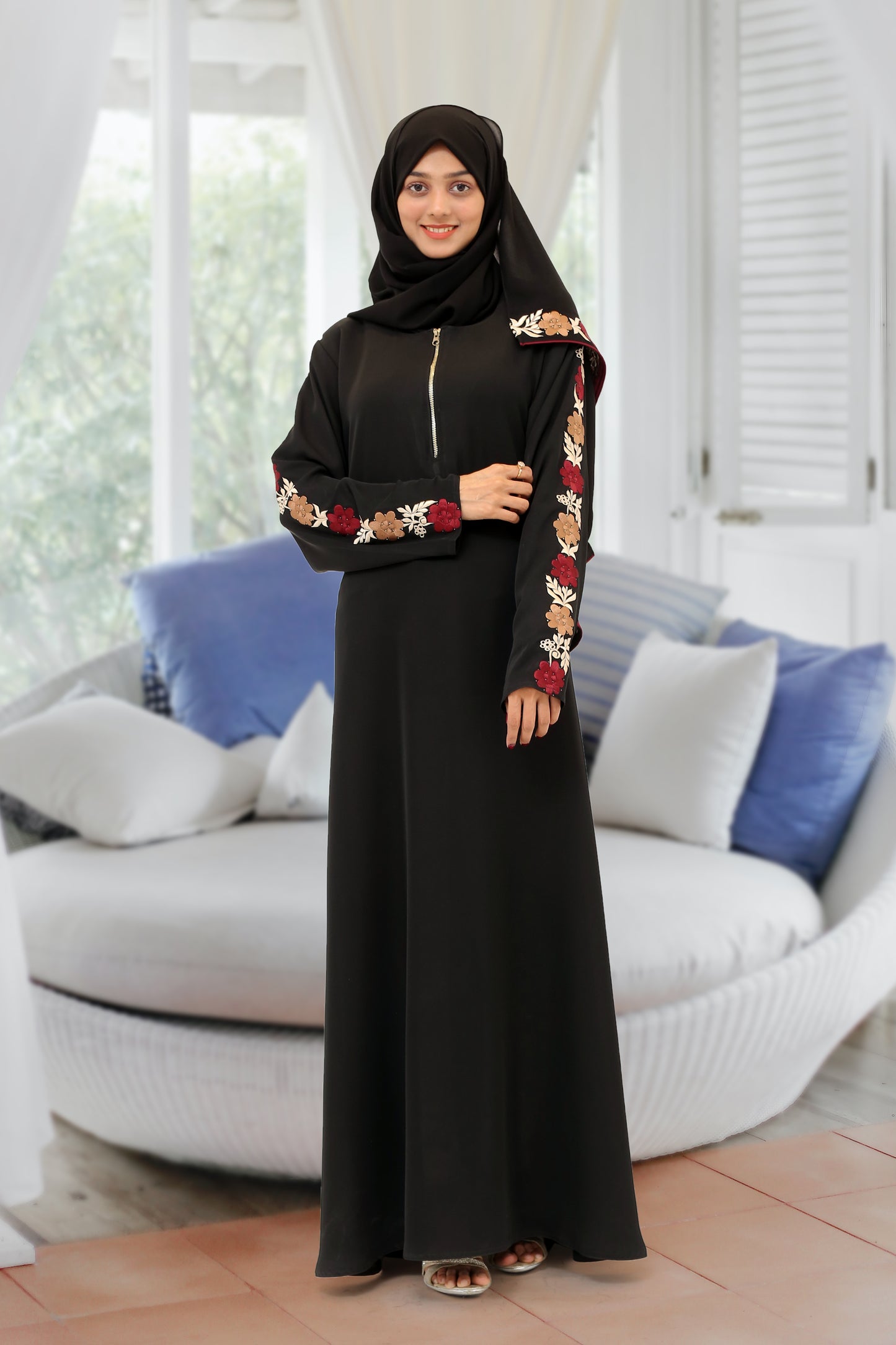 Multi Floral Maxi Abaya