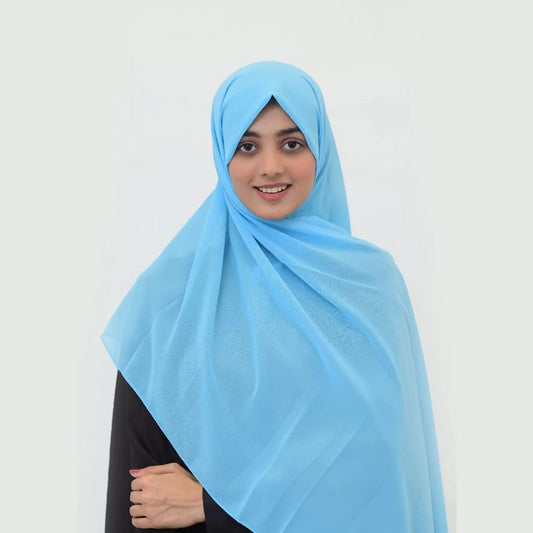 Sky Blue Chiffon Shella