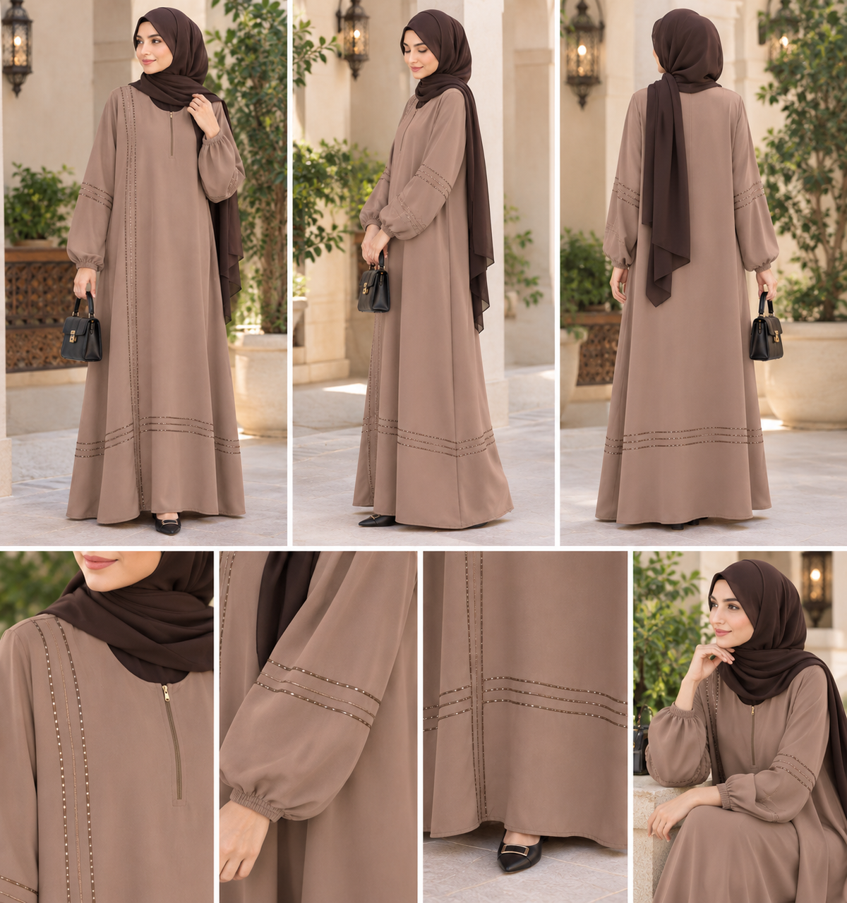Elegant Taupe Abaya