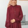 Maroon Marble Texture Abaya