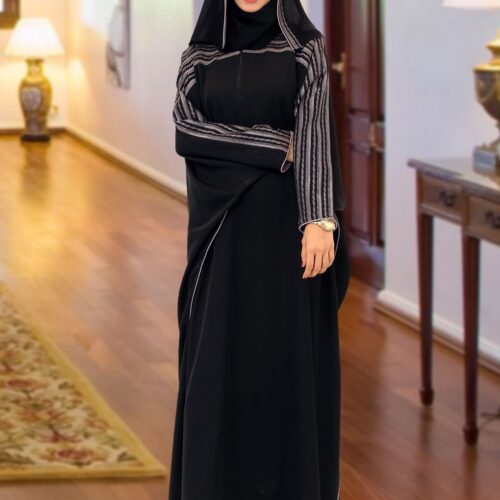 Classic Butterfly Embraided Abaya