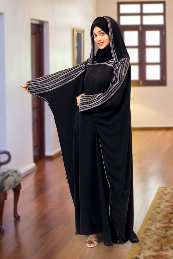 Classic Butterfly Embraided Abaya