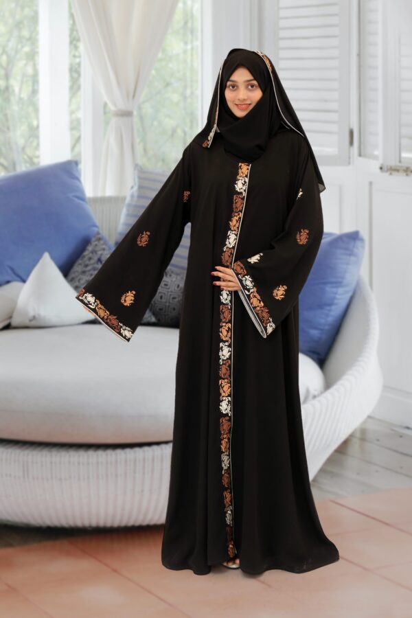 3D Embroidery Abaya