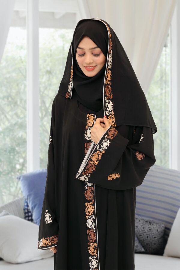 3D Embroidery Abaya