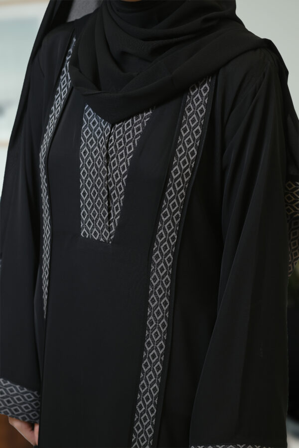 Blackish Gray Flary Abaya