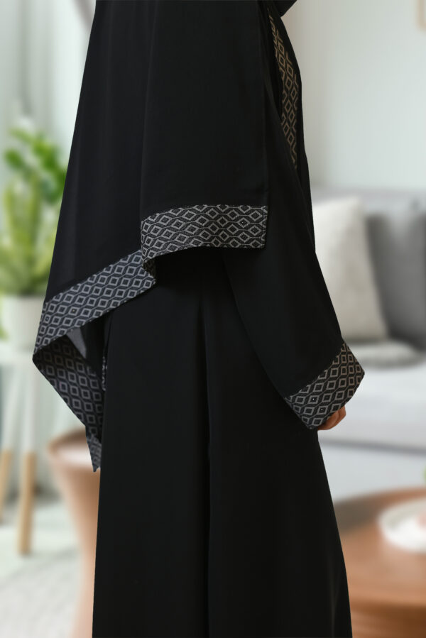 Blackish Gray Flary Abaya