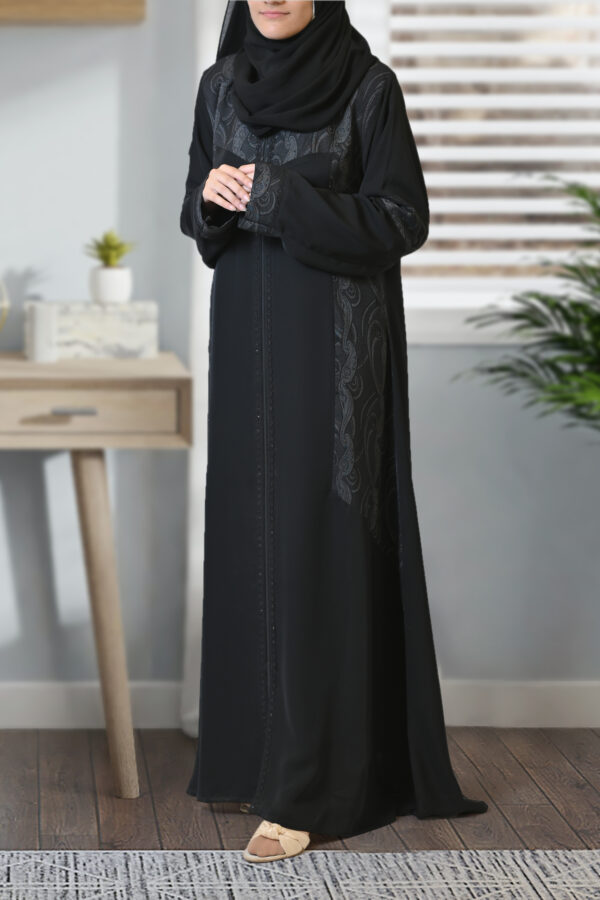 Black Mesh Abaya