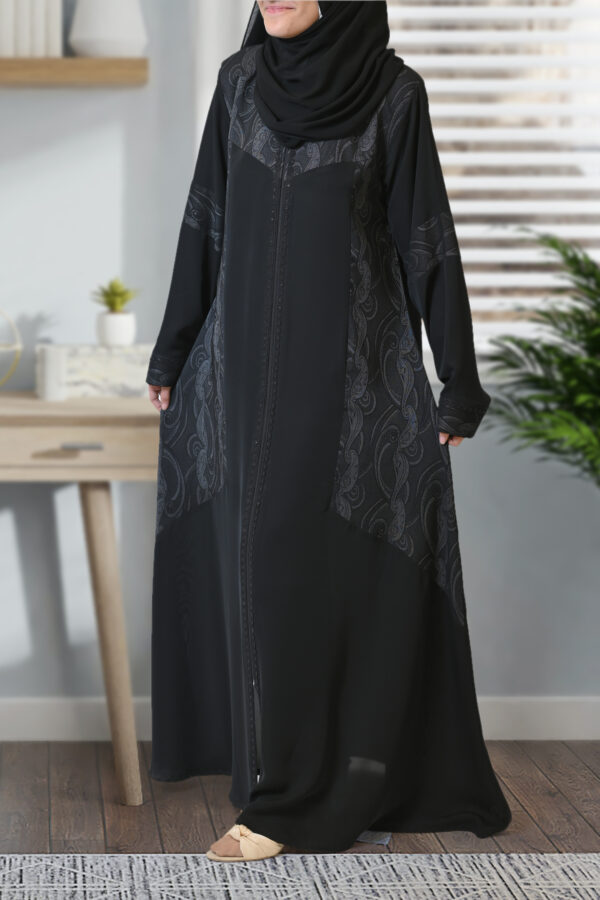 Black Mesh Abaya