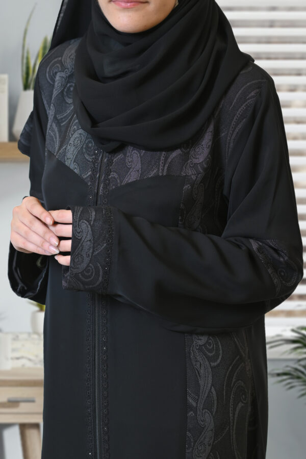 Black Mesh Abaya