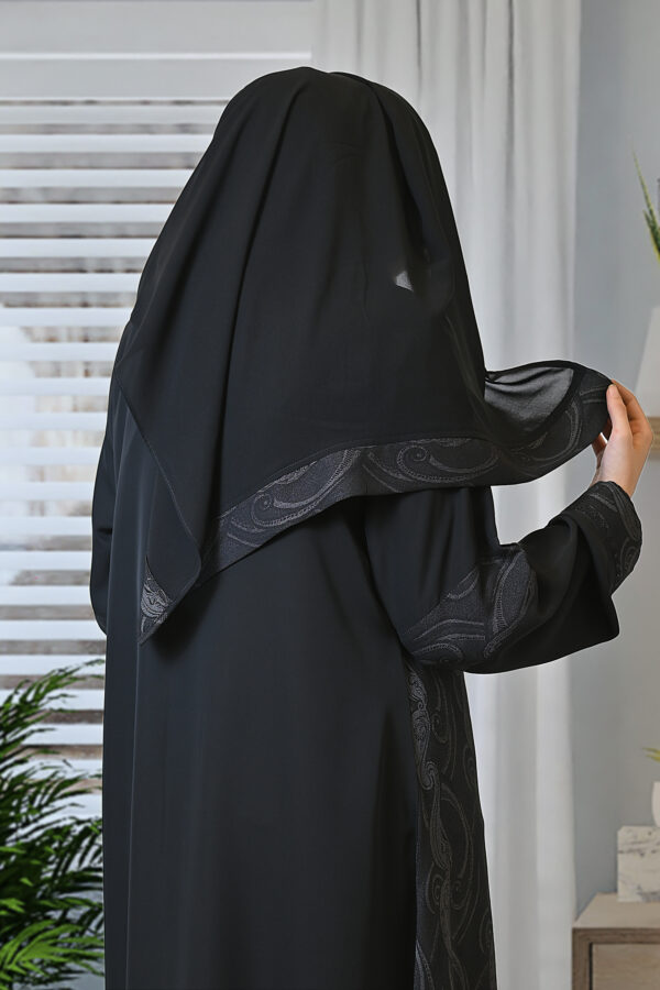 Black Mesh Abaya