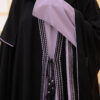 Grey Black Classic Butterfly Abaya