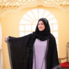 Grey Black Classic Butterfly Abaya