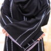 Embroidery Arabic Zipper with Stones work Abaya