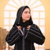 Embroidery Arabic Zipper with Stones work Abaya