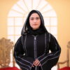 Embroidery Arabic Zipper with Stones work Abaya