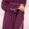 Metallic Zipper Zoom Crinkle Abaya