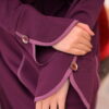 Metallic Zipper Zoom Crinkle Abaya