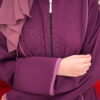 Metallic Zipper Zoom Crinkle Abaya