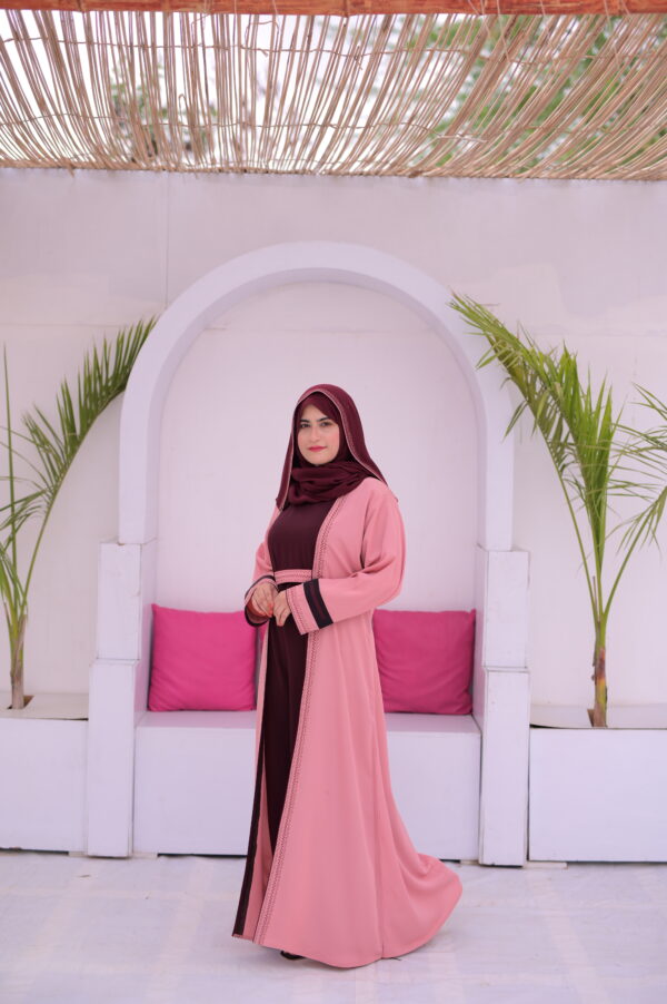 Elegant Drapes Embroidered Detail Abaya With Inner & Sheila