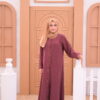 Plum Embroidered Abaya