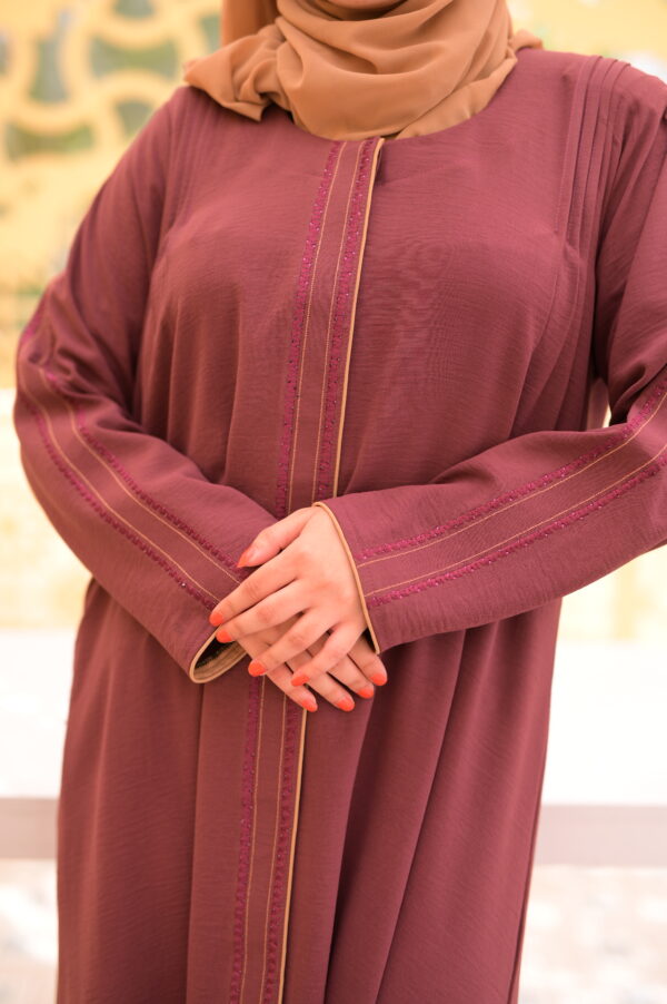 Plum Embroidered Abaya