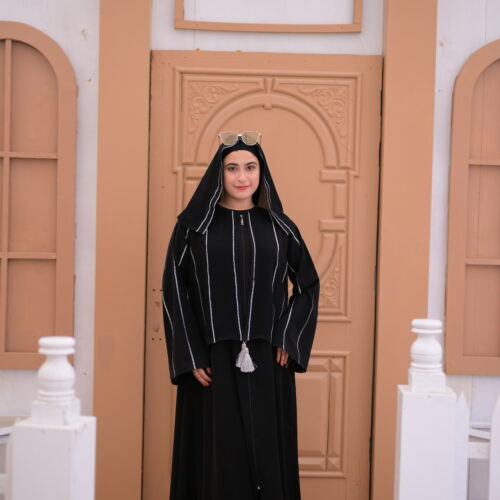 short Jacket zipper Abaya