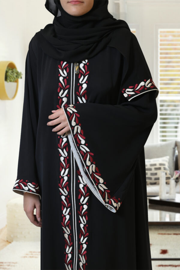 Elegant Embroidered Black Abaya