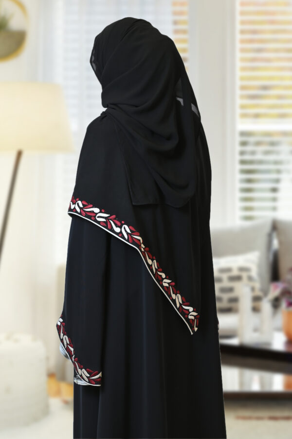 Elegant Embroidered Black Abaya