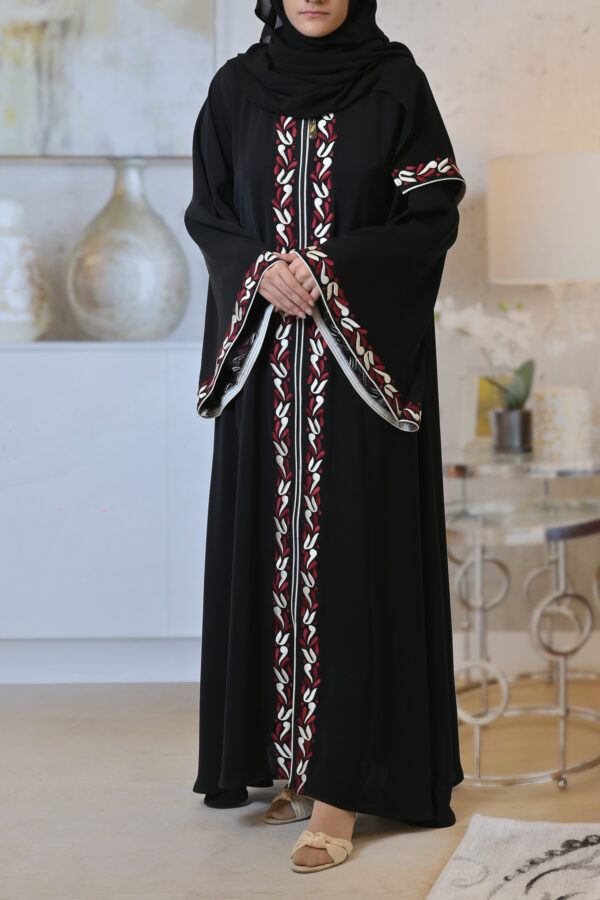 Elegant Embroidered Black Abaya