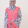 Old Rose Pink Printed Abaya