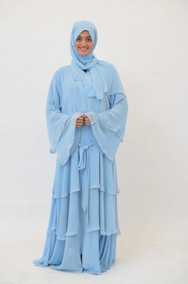 Blue Flounces Abaya