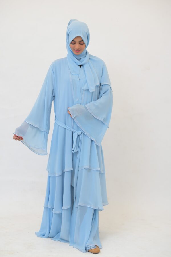 Blue Flounces Abaya