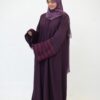 Purple Sleeves Design Abaya