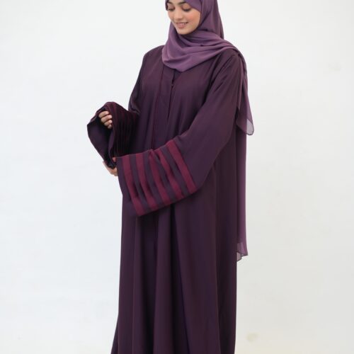 Purple Sleeves Design Abaya