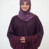 Purple Sleeves Design Abaya