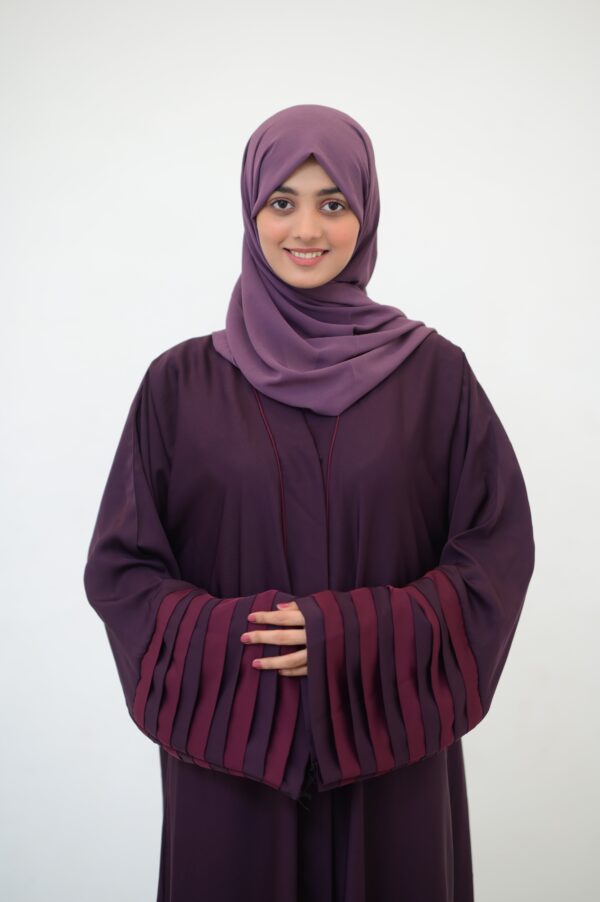 Purple Sleeves Design Abaya