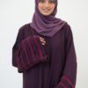 Purple Sleeves Design Abaya