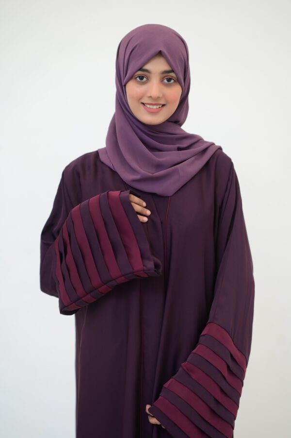 Purple Sleeves Design Abaya